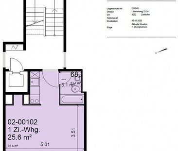 Moderne 1-ZW à 25 m² im 1. OG mit Balkon - Foto 4
