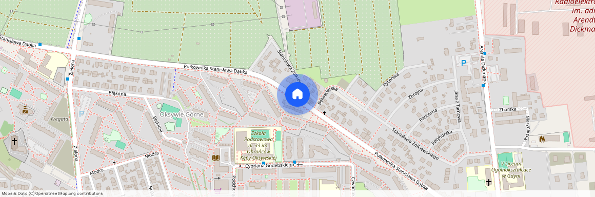 ul. płk. Stanisława Dąbka, Oksywie, Gdynia, pomorskie