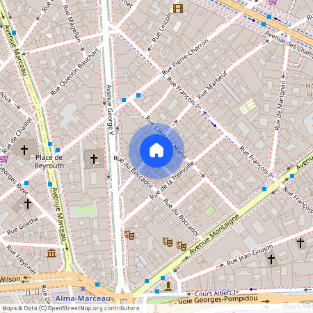Appartement à louer rue de la Renaissance, Paris 8ème