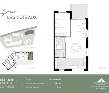 2.5 Zimmer, 60 m² - Photo 6