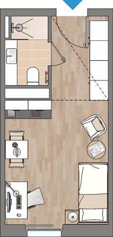 Gemütliches 1-Zimmer-Apartment Typ S – Sofort Einziehen & Wohlfühlen! - Photo 4