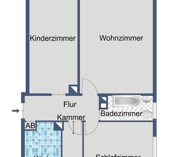 Gut geschnittene 3-Zimmer-Wohnung mit Balkon in Offenbach - Photo 1