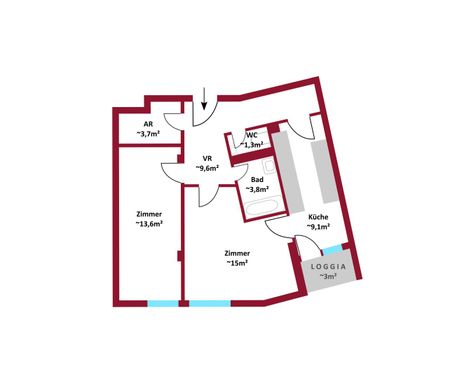 Perfekt angebunden: 2-Zimmer-Wohnung mit Loggia nahe Bahnhof Floridsdorf ! - Photo 5
