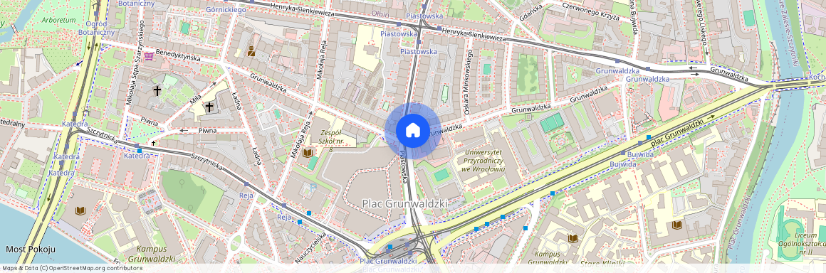 ul. Grunwaldzka, Plac Grunwaldzki, Śródmieście, Wrocław, dolnośląskie