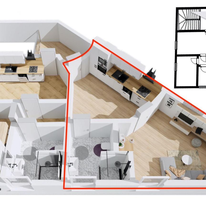 Pronájem bytu 1+1 36 m² - Fotografie 1