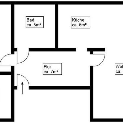 2 Raum-Wohnung mit Aufzug, Balkon und begehbarem Ankleidezimmer - Photo 2
