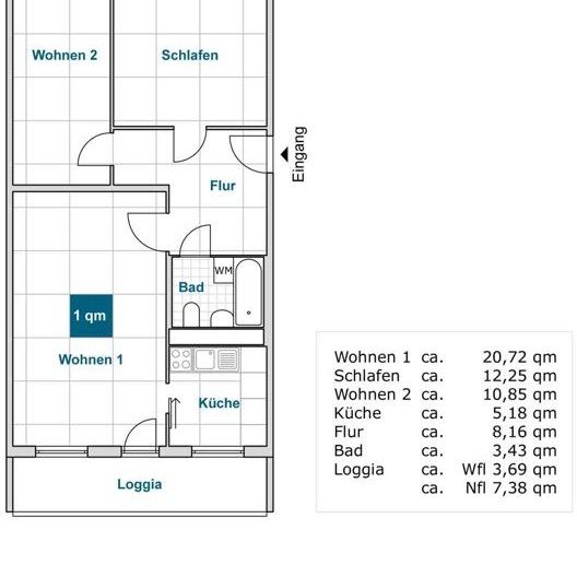 Studenten aufgepasst: WG-geeignete 3-Zimmer-Wohnung! - Photo 1