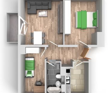 3-Raum-Wohnung Rockendorfer Weg 98 - Foto 1