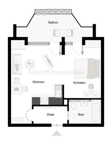 Single-Wohnung mit Balkon und Garage in gefragter Wohnlage von Oberursel - Photo 5