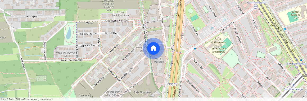 al. Aleja gen. Władysława Sikorskiego, Stegny, Mokotów, Warszawa, mazowieckie