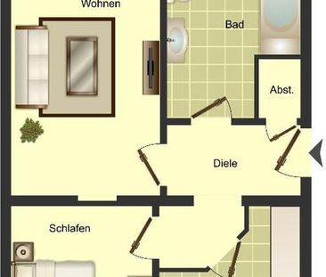 Demnächst frei! 2-Zimmer-Wohnung in Duisburg Hüttenheim - Photo 3