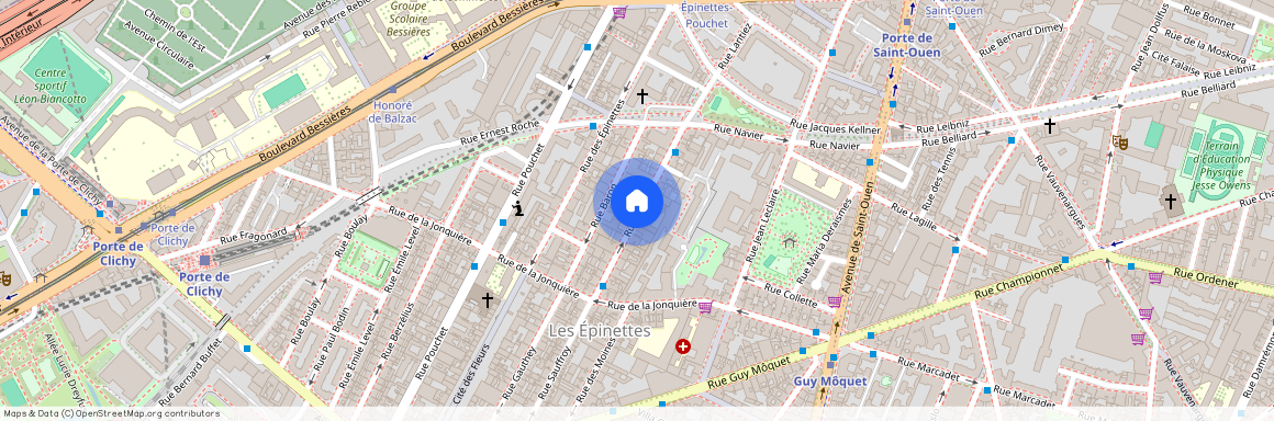 Rue Lantiez, entre Rue de la Jonquiere et Boulevard des Bessieres 75017 Paris (17e arrondissement)