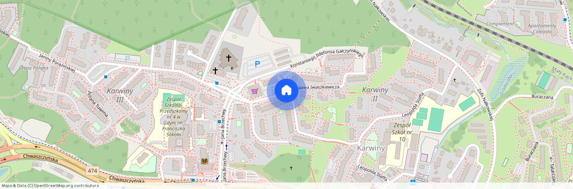 ul. Jarosława Iwaszkiewicza, Karwiny, Gdynia, pomorskie
