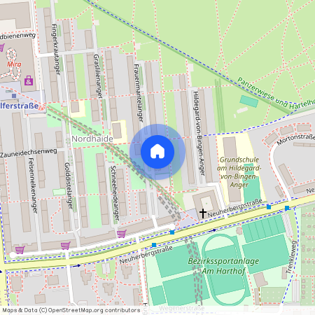 Frauenmantelanger, 80937 München Milbertshofen ca. 8, 2 km north of Munich-center