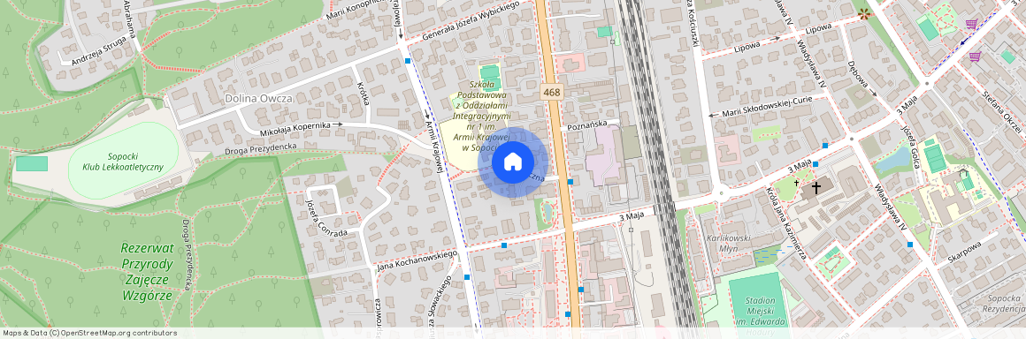 ul. Boczna, Zajęcze Wzgórze, Górny Sopot, Sopot, pomorskie