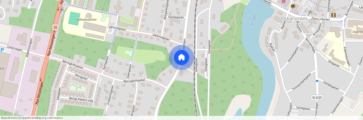 Gamla Nissastigen, Oskarström