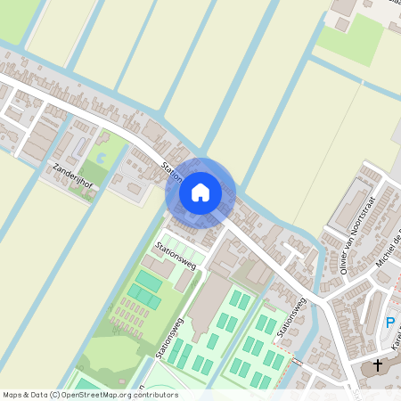 Om de Zanderij, 2182 BD, Stationsweg, Hillegom