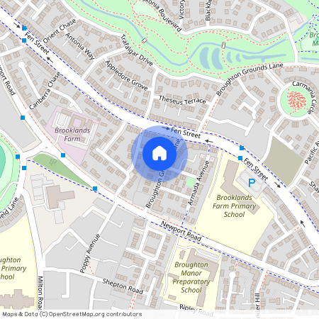 BROUGHTON - A prime 2 double bedroom apartment overlooking brook and parkland