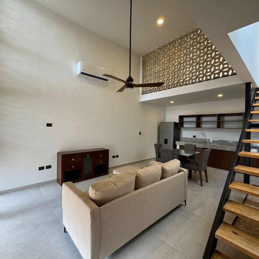 Departamento de 1 recámara, amueblado, con terraza, en privada con amenidades. - Photo 1