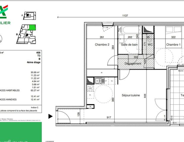 location Appartement T3 DE 63.27m² À MONTPELLIER - Photo 1