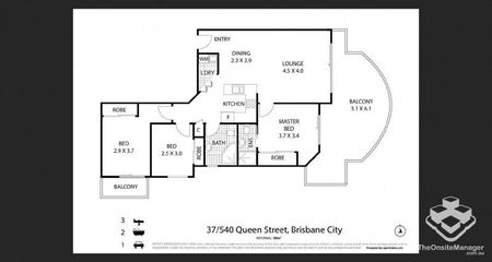 Fully furnished 3 Bedroom 2 Bathroom 1 Carpark Apartment Brisbane CBD - Photo 5