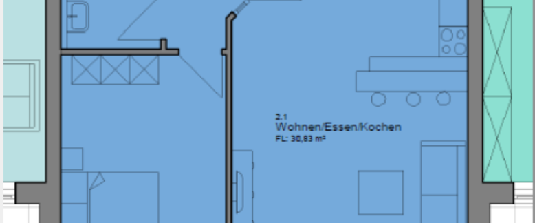 Stilvolle 2 Zimmerwohnung mit Terrasse und Einbauküche - Photo 1