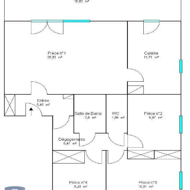Appartement à louer 4 pièces 82.34m² - Photo 2