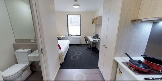 North Melbourne | Student Living on Cobden | Studio Apartment Standard – Double Bed - Photo 3