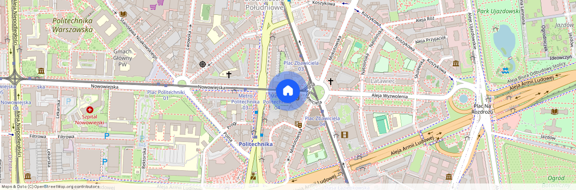 ul. Nowowiejska, Śródmieście Południowe, Śródmieście, Warszawa, mazowieckie