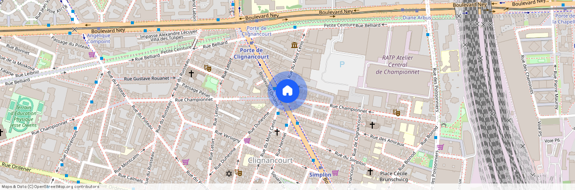 Boulevard Ornano entre Rue Championnet et Rue Belliard 75018 Paris (18e arrondissement)