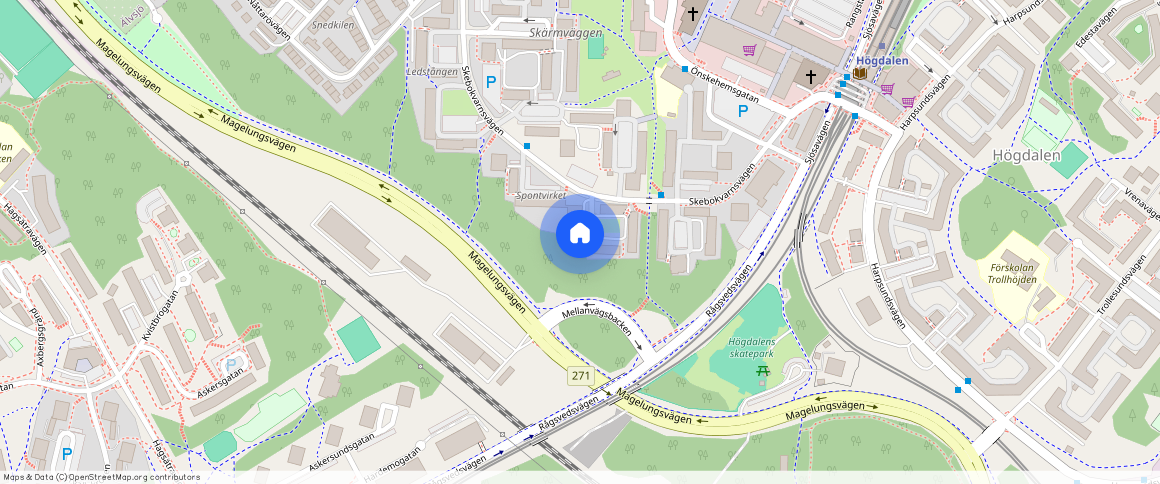 Skebokvarnsvägen **, Högdalen