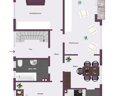 Modernisierte 3 Zimmerwohnung in Ruhiglage - Photo 1