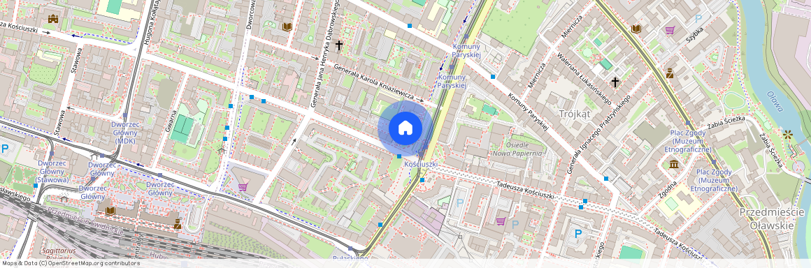 pl. Tadeusza Kościuszki, Przedmieście Oławskie, Krzyki, Wrocław, dolnośląskie