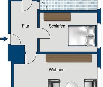 Düsselthal: 2-Zimmer-Wohnung mit Einbauküche - Photo 3