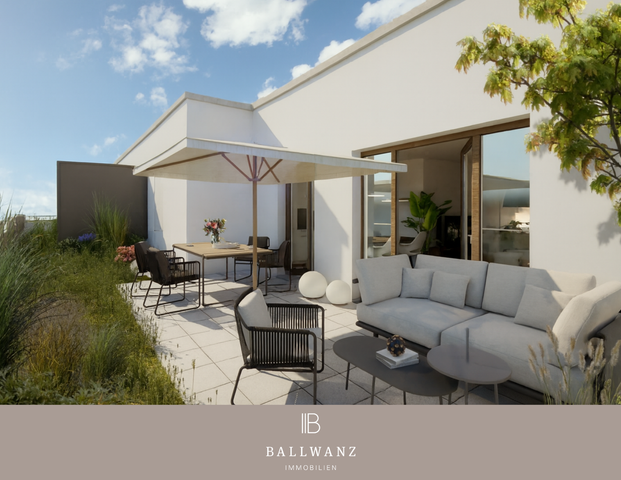 Großzügig geschnittene Wohnung mit Dachterrasse und Grünblick - Photo 1