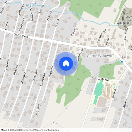 ul. Jeżynowa, Wilkowice, Wilkowice, bielski, śląskie