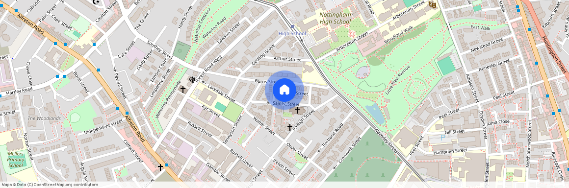 Nottingham, All Saints Street, NG7 4DP, Nottinghamshire