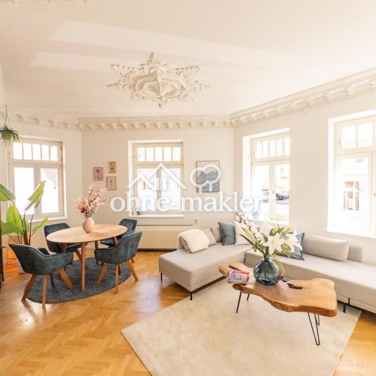 Wohnen auf Zeit: Möblierte Altbauwohnung in ruhiger Nebenstraße der Karli - Foto 1