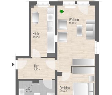 ++ Erstbezug nach Sanierung ++ Moderne 2 Zimmerwohnung mit Dusche und Wanne + Solarmodul - Photo 1