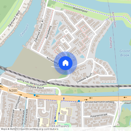 Teding van Berkhoutweg, Halfweg