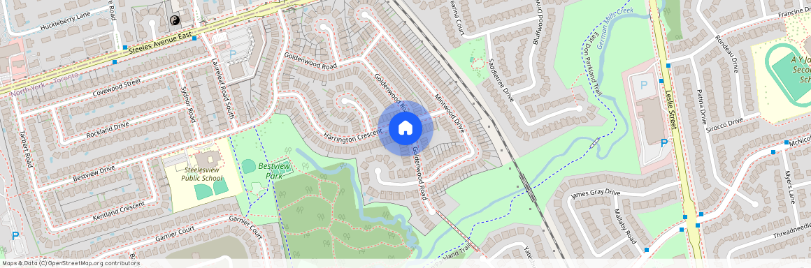 84 Harrington Crescent #Middle, Toronto, Bayview Woods-Steeles