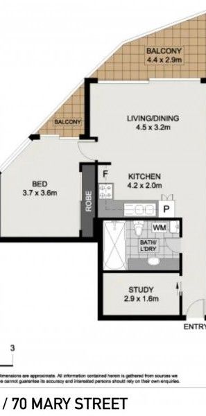 $650/week - Partly Furnished 1 bedroom + Study - Brisbane CBD - Photo 2