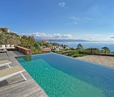 Theoule sur mer, Cote d'Azur à louer, Maison contemporaine avec vue mer, 5 chambres doubles, piscine - Photo 3