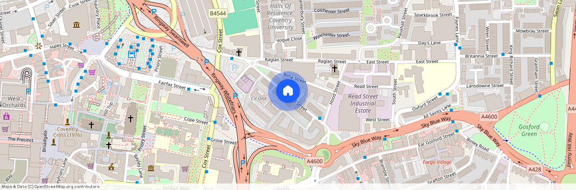 Hever Hall, Conisbrough Keep, Lower Ford Street, Coventry, CV1