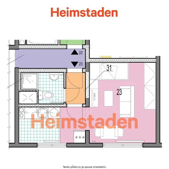 Pronájem bytu 1+kk 36 m - Photo 1