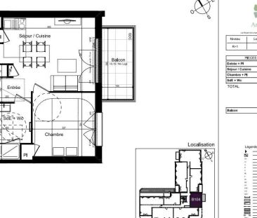 Appartement à louer 2 pièces 42.77m² - Photo 2