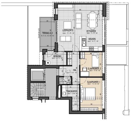 Nieuwbouwappartement met 2 slaapkamers, terras en overdekte autostaanplaats op het marktplein van Beselare - Photo 4