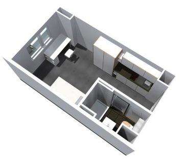 Einzelapartment im Studentenwohnheim Ansbach ab März abzugeben - Foto 1