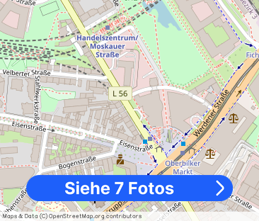 Düsseldorf-Oberbilk: Apartment für Single(in) mit Wohnküche und Bal... - Foto 1