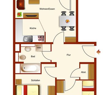 Zum Gleicheinziehen - 3 Zimmer mit Balkon, kurz vor dem Riebeckplatz - Photo 1